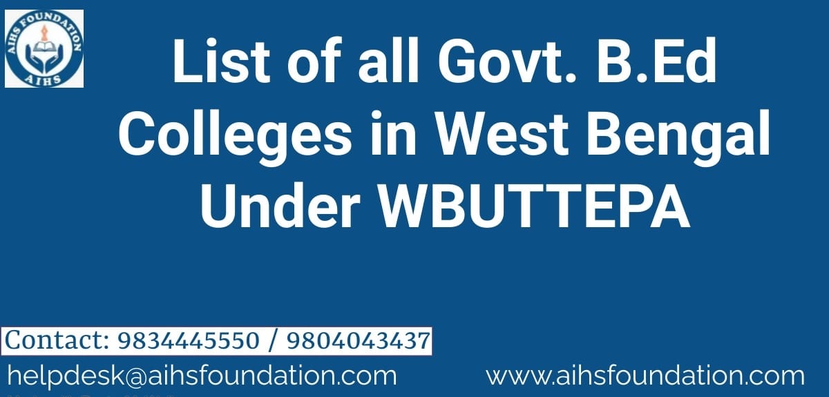 Govt. B.Ed Colleges in West Bengal